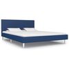 vidaXL Bedframe stof blauw 160x200 cm