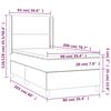 vidaXL Boxspring met matras en LED stof cr&egrave;mekleurig 80x200 cm