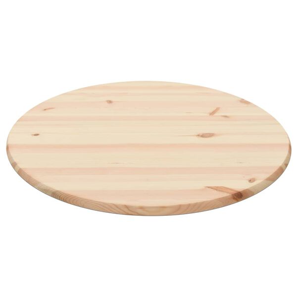 vidaXL Tafelblad rond 25 mm 80 cm natuurlijk grenenhout