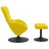 vidaXL Egg Chair met Voetsteun Geel Fluweel