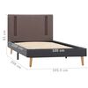 vidaXL Bedframe met LED stof taupe en donkergrijs 100x200 cm