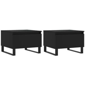 vidaXL Salontafels 2 st 50x46x35 cm bewerkt hout zwart