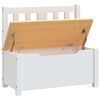 vidaXL Kinderopbergbankje 60x30x55 cm MDF wit en beige