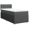 vidaXL Boxspring met matras stof donkergrijs 90x190 cm