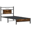 vidaXL Bedframe zonder matras hout gerookt eikenkleurig 75x190 cm