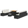 vidaXL Tuinbankenset 10 st Zwart poly rattan