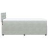 vidaXL Boxspring met matras fluweel lichtgrijs 100x200 cm