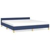 vidaXL Bedframe met hoofdeinde zonder matras 180x200 cm stof blauw