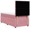 vidaXL Boxspring met matras fluweel roze 90x190 cm