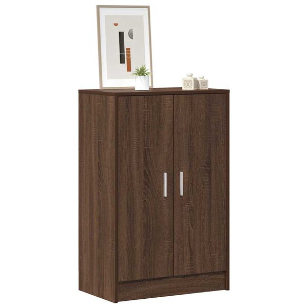 vidaXL Schoenenkast 60x35x92 cm bewerkt hout bruin eikenkleur