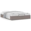 vidaXL Bedframe zonder matras 140x190 cm stof taupe