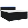 vidaXL Boxspringbed met matras met hoofdeinde Zwart 160 x 200 cm Stof