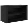 vidaXL Schoenenrek 75 x 35 x 45 cm Bewerkt hout Zwart eiken