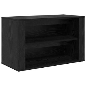 vidaXL Schoenenrek 75 x 35 x 45 cm Bewerkt hout Zwart eiken