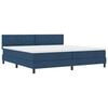 vidaXL Boxspring bed met kussen met hoofdeinde Blauw 200 x 200 cm Stof