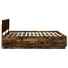 vidaXL Bedframe met hoofdeinde Gerookt eiken 200 x 200 cm Bewerkt hout