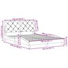 vidaXL Bedframe zonder matras stof taupe 140x200 cm