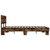 vidaXL Bedframe bewerkt hout metaal gerookt eikenkleurig 120x190 cm
