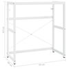 vidaXL Wastafelframe 79x38x83 cm ijzer wit