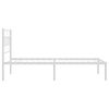 vidaXL Bedframe met hoofdbord metaal wit 107x203 cm