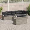 vidaXL Tuin Sofa Set 9 pcs Lichtgrijs poly rattan