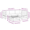 vidaXL 5-delige Loungeset met kussens massief douglas vurenhout