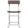 vidaXL Bistrostoelen 4 st inklapbaar poly rattan en staal bruin