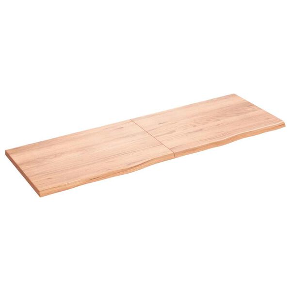 vidaXL Tafelblad 180x60x(2-4)cm behandeld massief eikenhout lichtbruin