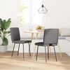vidaXL Eetkamerstoelen 2 st kunstleer grijs
