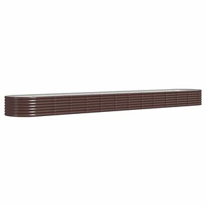 vidaXL Plantenbak 512x80x36 cm gegalvaniseerd staal bruin