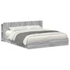 vidaXL Bedframe met opslag Grijs Sonoma 180 x 200 cm Bewerkt hout