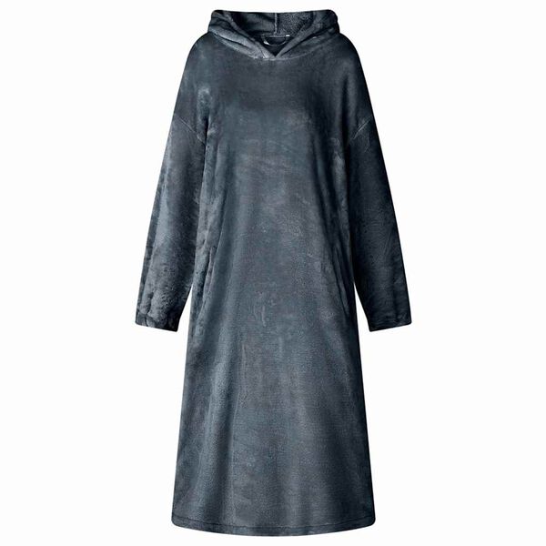 vidaXL Deken hoodie Marineblauw s Flanel