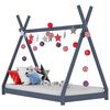 vidaXL Kinderbedframe massief grenenhout grijs 90x200 cm