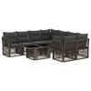 vidaXL Tuinbankenset 9 st Grijs poly rattan