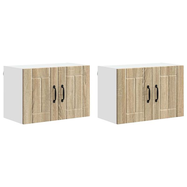 vidaXL Keukenwandkasten met de deur 2 pcs Sonoma Eiken 60 x 31 x 40 cm