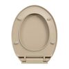 vidaXL Toiletbril soft-close ovaal beige