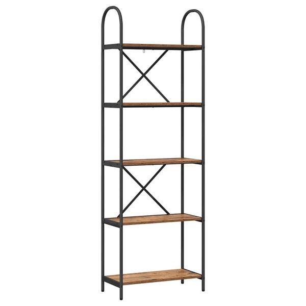 vidaXL Boekenkast Oudhout 60 x 30 x 183 cm Bewerkt hout