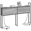 vidaXL Opberghoofdbord met Oplaadstation Grijs sonoma 163 x 15 x 98 cm