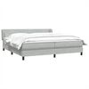 vidaXL Boxspring met matrassen fluweel lichtgrijs 180x210 cm