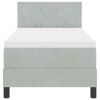 vidaXL Boxspringbed met matras Lichtgrijs 80 x 200 cm Fluweel