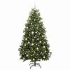 vidaXL Kunstkerstboom met 300 LED Groen 180 cm PVC en Metaal