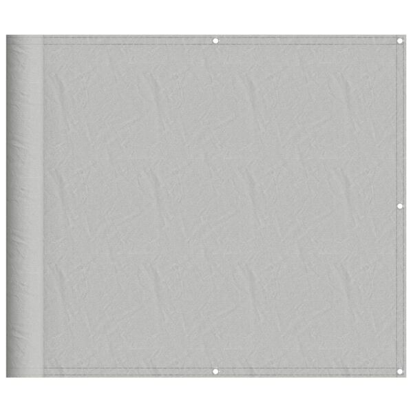 vidaXL Balkonscherm 90x600 cm 100% oxford polyester lichtgrijs