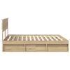 vidaXL Bedframe met hoofdeinde Sonoma 180 x 200 cm Massief grenenhout