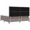 vidaXL Boxspringbed met hoofdeinde Taupe 200 x 200 cm Stof