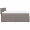 vidaXL Boxspring met matras stof taupe 180x200 cm