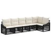 vidaXL Tuinbankenset 6 st Zwart poly rattan