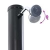 vidaXL Buitenzonne-douche Zwart 217 cm PVC en aluminium