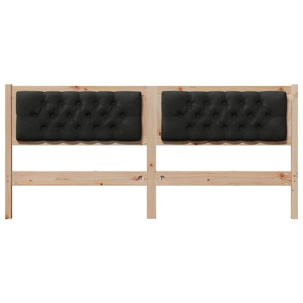 vidaXL Hoofdbord Anders Bruin en zwart 160 cm Massief grenenhout