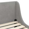 vidaXL Peuterbedframe met hoofdbord Lichtgrijs 70 x 140 cm Fluweel