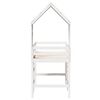 vidaXL Halfhoogslaper met ladder en bedhuis grenenhout wit 90x190 cm